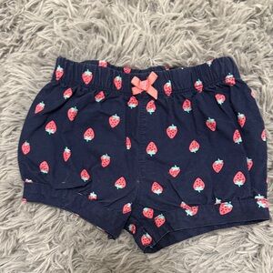 Child of Mine Navy Shorts with Strawberry Print